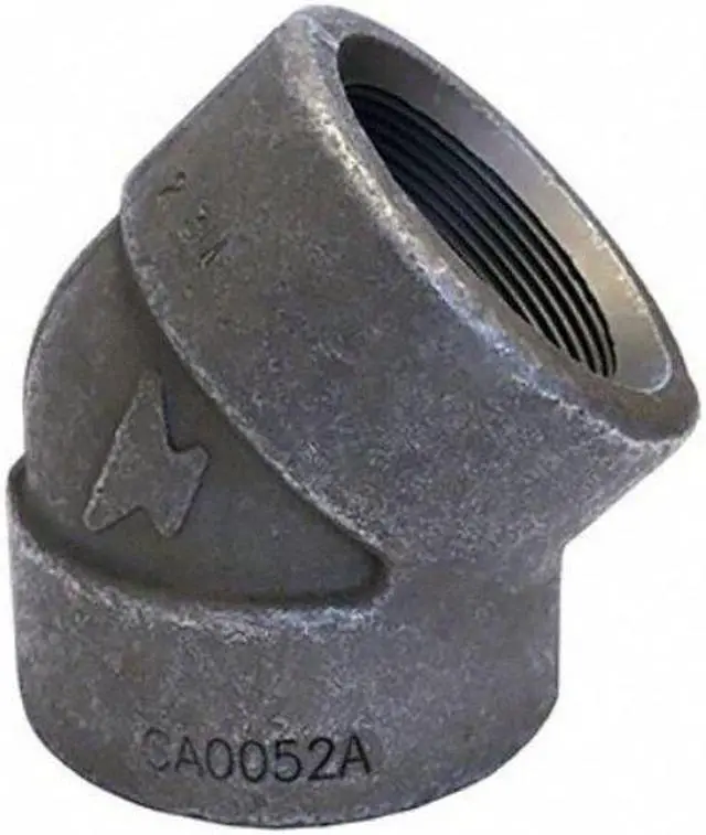 Alt view image 2 of 2 - ANVIL 0361111206 Black Forged Steel 45 Degree Elbow Class 3000