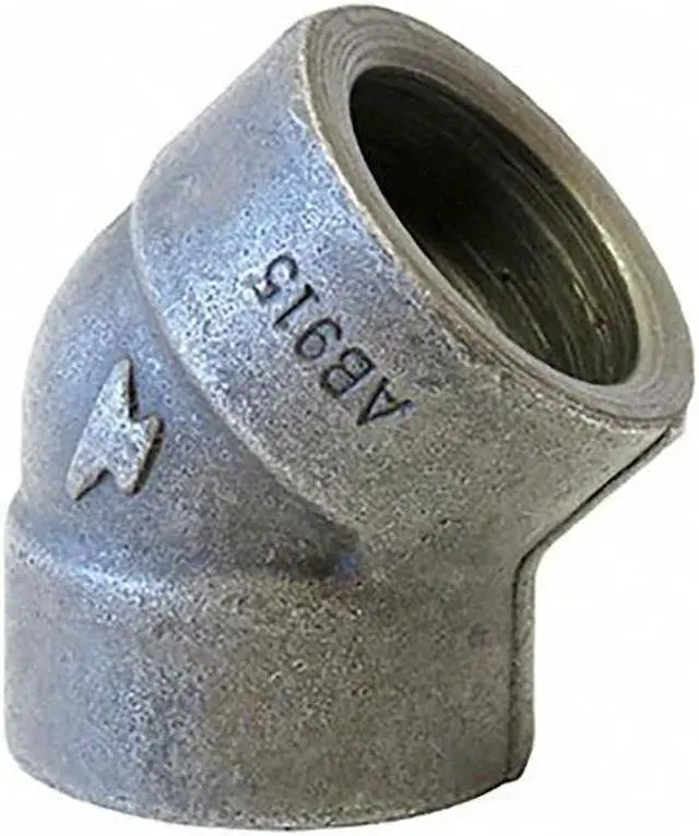 Alt view image 2 of 2 - ANVIL 0362013807 1-1/2" Black Forged Steel 45 Degree Elbow