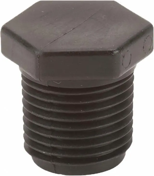 Alt view image 2 of 3 - ZORO SELECT PLUG050 Plug, Polypropylene, 1/2", Schedule 80, 300 psi Max Pressure