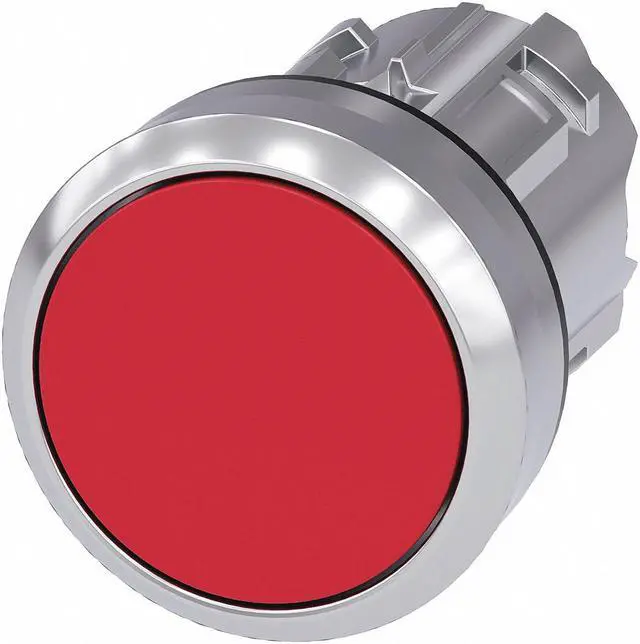Main image of SIEMENS 3SU1050-0AB20-0AA0 Push Button Operator,Red,Metal Bezel