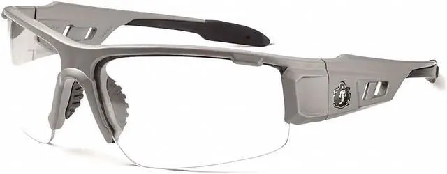Alt view image 5 of 6 - Ergodyne Clear Lens/Half Frame Safety Glasses Gray 52100