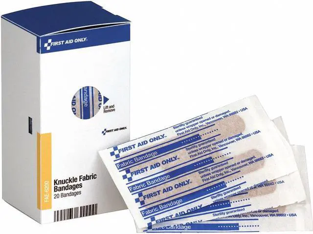 Alt view image 8 of 10 - First Aid Only FAE6200 Refill For Smartcompliance Gen Business Cabinet, Knuckle Fabric Bandages,20/Bx