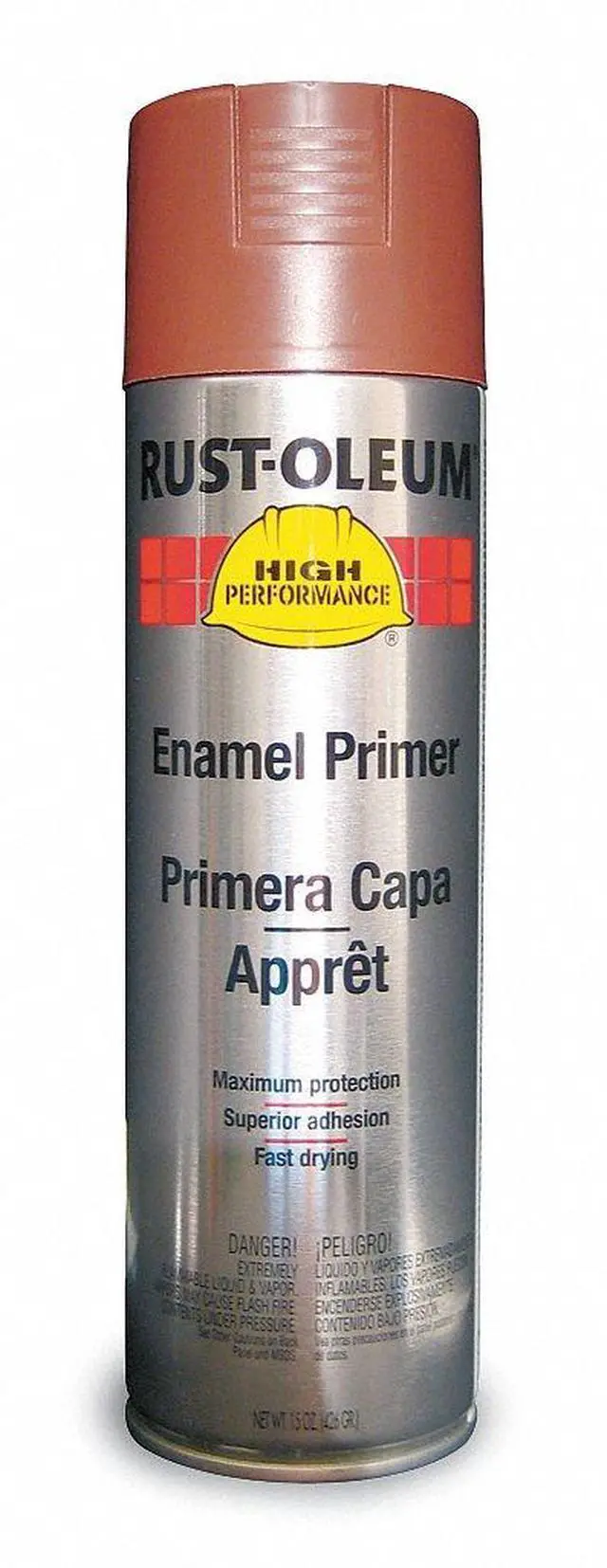 Alt view image 4 of 4 - RUST-OLEUM V2169838 Rust Preventative Spray Primer, Red, Flat Finish, 15 oz.