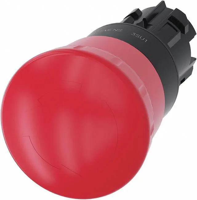 Alt view image 2 of 2 - SIEMENS 3SU1000-1HB20-0AA0 Push Button Operator,Red,Plastic Bezel