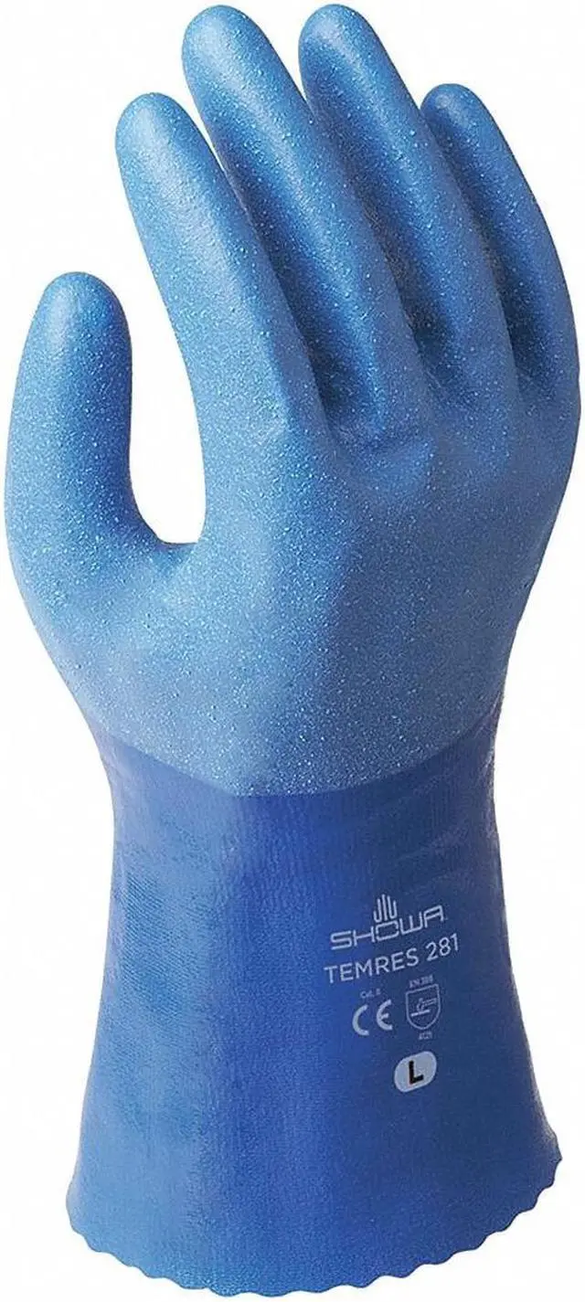 Alt view image 2 of 2 - SHOWA 281L-09.EU 10-3/4" Chemical Resistant Gloves, Polyurethane, L, 1 PR