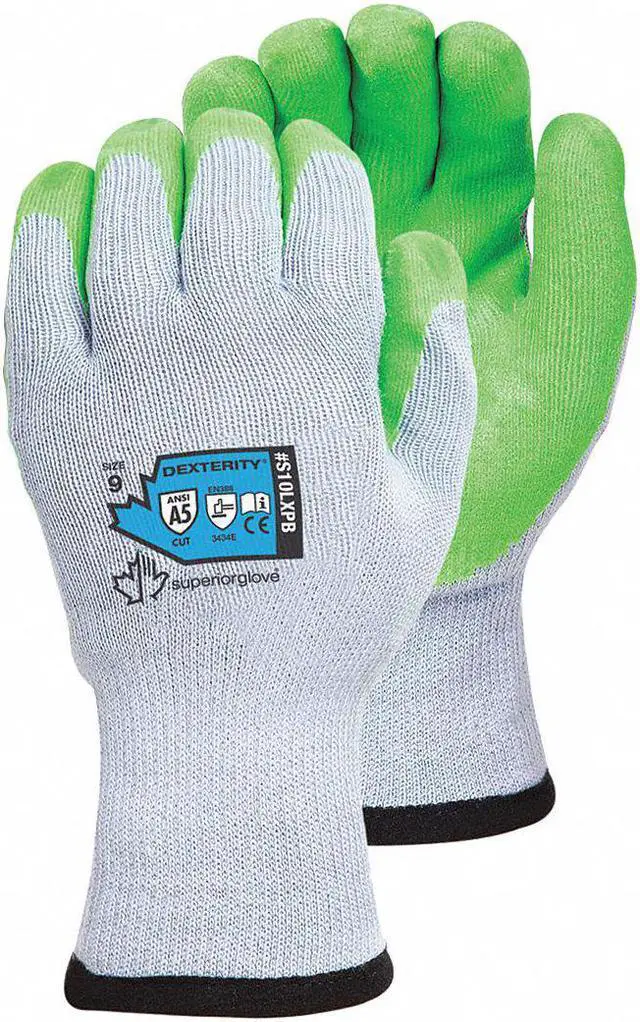 Main image of SUPERIOR GLOVE S10LXPB-9 Cut-Resistant Gloves, Cut Level A5 ,Dipped ,Foam Latex