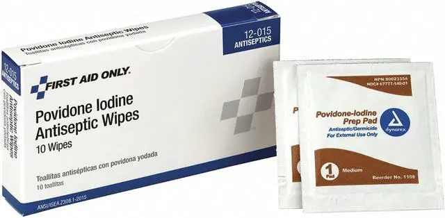 Alt view image 4 of 4 - First Aid Only Povidone Iodine Antiseptic Wipes