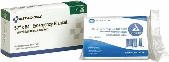Alt view image 2 of 2 - First Aid Only Aluminized Emergency Blanket 52" x 84" 21005B502