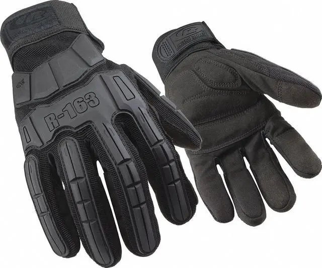 Alt view image 2 of 2 - RINGERS GLOVES 163 Impact Resistant Gloves,Black,M,PR