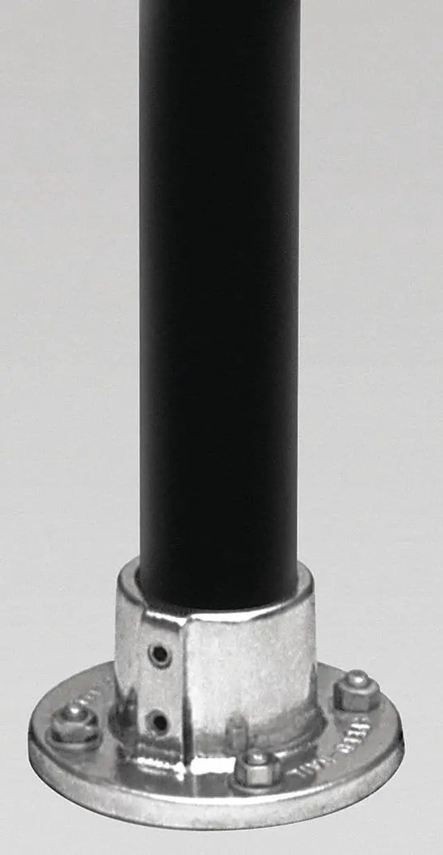 Main image of HOLLAENDER 42-7 Structural Pipe Fitting, Round Base Flange, Aluminum, 1.25 in