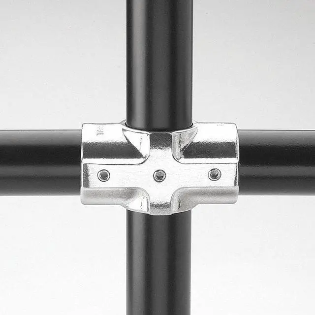 Alt view image 2 of 3 - HOLLAENDER 7E-8 Structural Pipe Fitting, Cross-E, Aluminum, 1.5 in Pipe Size,