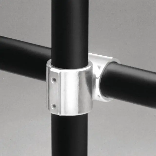 Alt view image 3 of 3 - HOLLAENDER 12-8 Structural Pipe Fitting, Cross, Aluminum, 1.5 in Pipe Size,