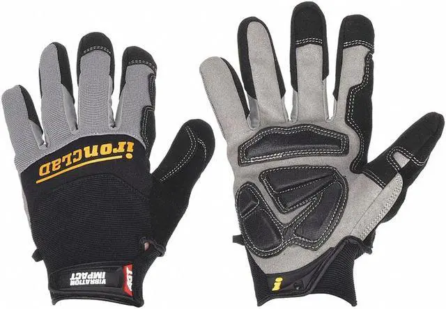 Alt view image 2 of 2 - IRONCLAD WWI2-01-XS Anti-Vibration Glove,Black,Knit Cuff