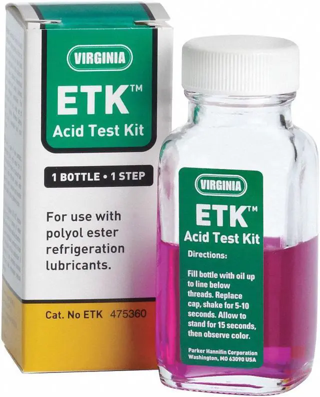 Alt view image 2 of 2 - VIRGINIA ETK Refrigeration Oil Acid Test Kit, 4 oz Sz