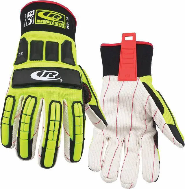 Alt view image 2 of 2 - RINGERS GLOVES 260 Impact Resistant Gloves,Green,S,PR