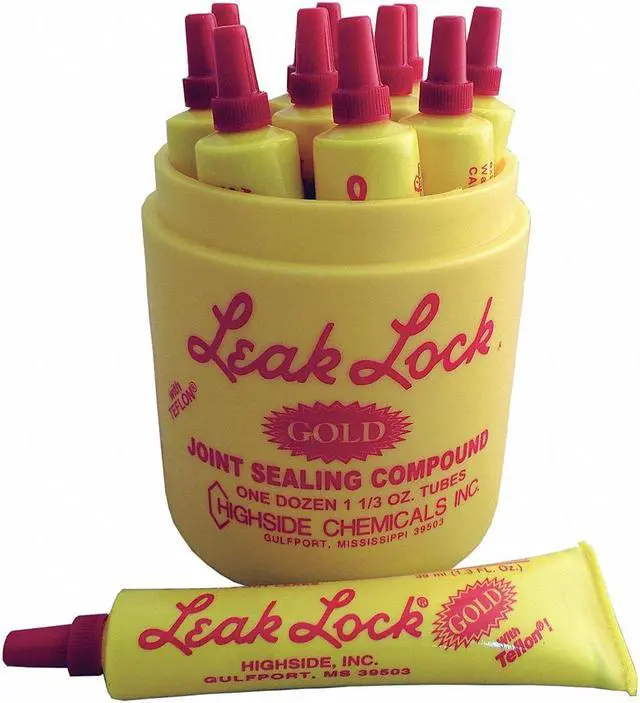 Main image of HIGHSIDE CHEMICALS HS11001 Joint Sealing Compound Tube, Leak Lock Gold, Gold