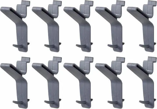 Alt view image 3 of 5 - FLOW WALL FSH-017-10 X-Hook,Hanging,15 lb.,Gray,Plastic,PK10