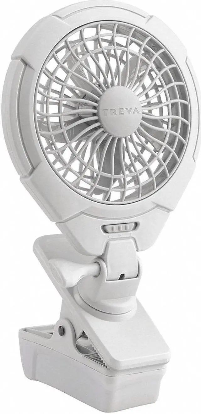 Main image of TREVA/O2COOL FC05807 Clip Fan, 2 Speeds, Gray, Not Applicable