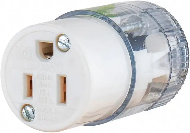 Alt view image 2 of 3 - BRYANT 8269T Straight Blade Connector, 5-15R, 15 A, 125V AC, 2 Pole, 3 Wire,