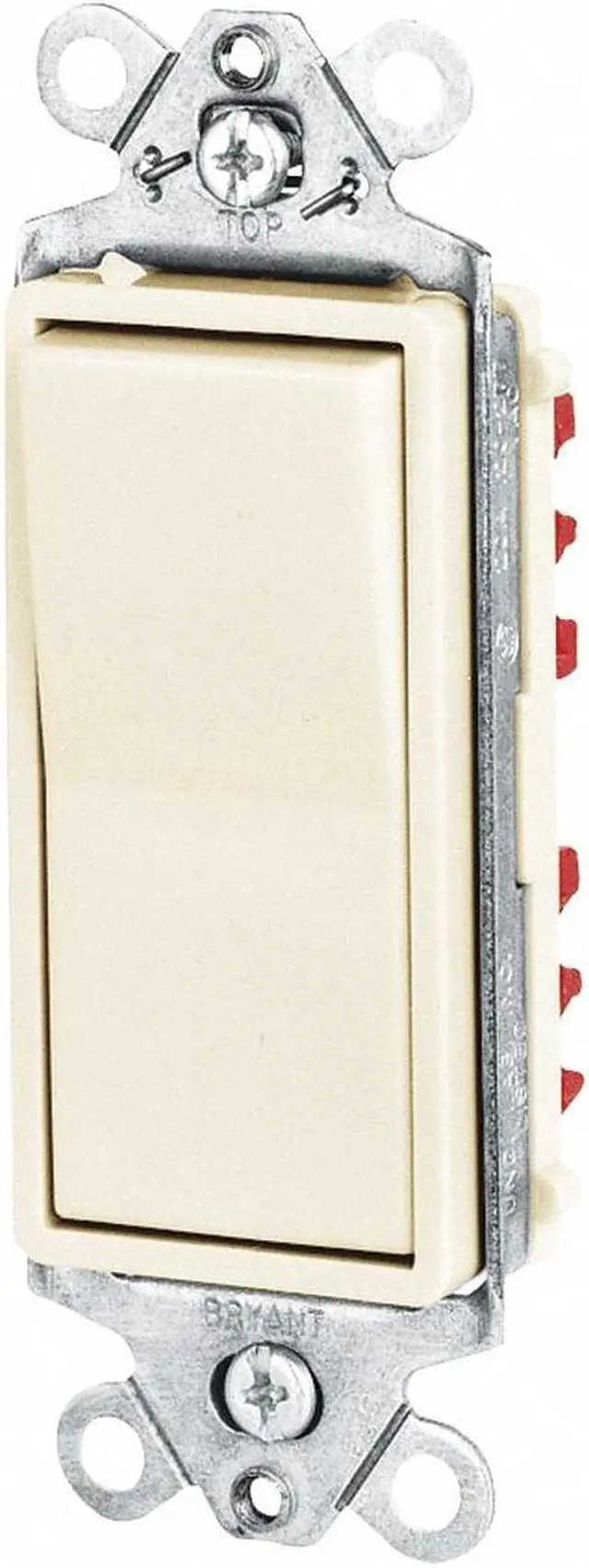 Alt view image 2 of 3 - BRYANT 9901I Wall Switch,20A,Ivory,1-Pole Type,Rocker