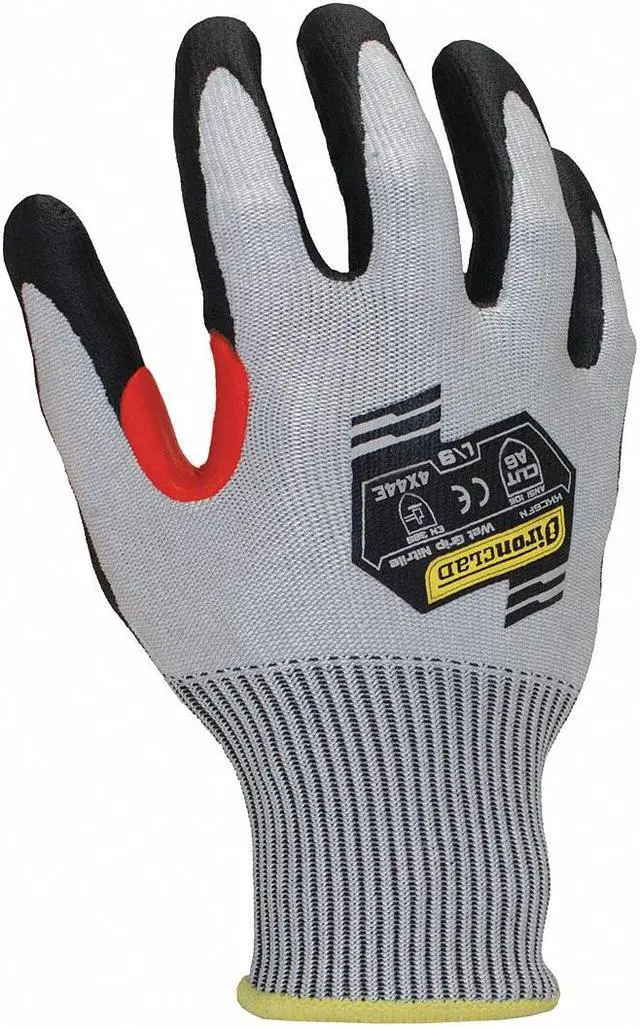 Alt view image 2 of 2 - IRONCLAD PERFORMANCE WEAR KKC4FN-04-L Cut Resistant Coated Gloves, A4 Cut
