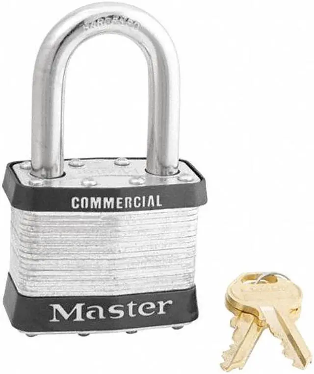 Alt view image 2 of 2 - MASTER LOCK 25KALF Keyed Padlock,3/8" Shackle dia.,Steel