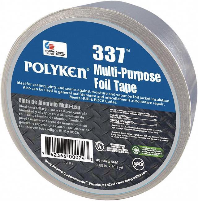 Alt view image 2 of 2 - Polyken 2 In. X 50 Yd. 2 Mil Aluminum Foil Tape