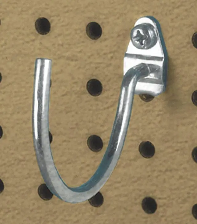 Alt view image 4 of 8 - Triton Products 75200 2.25 In. Curved 2 In. I.D. Zinc Plated Steel Pegboard Hook for DuraBoard, 10 Pack
