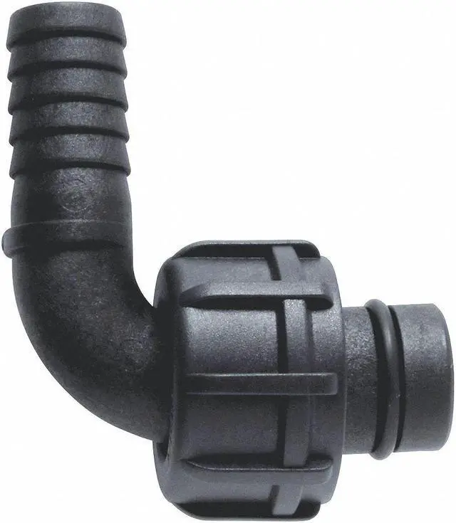 Main image of PIUSI F15484000 Hose Tail 90 deg. Adapter,3" L