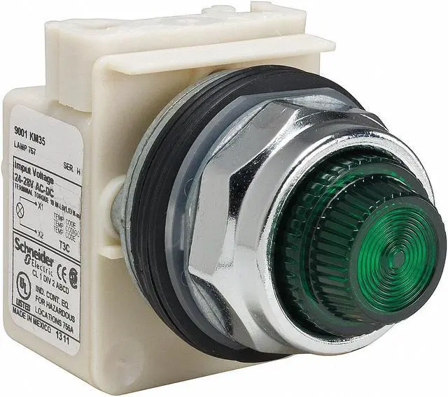 Alt view image 2 of 2 - Pilot Light, Green, Plastic Fresnel Lens 9001KP35G31