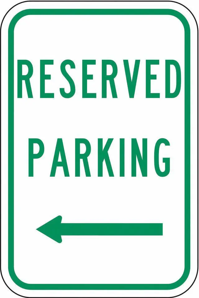 Alt view image 2 of 2 - LYLE RP-059-12HA Reserved Parking Sign, 12" W, 18" H, English, Aluminum, Blue,