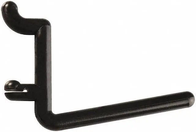 Main image of FUNCTIONAIRE 25-FH3-4 Locking Pegboard Hooks,2in.L,Black,PK25