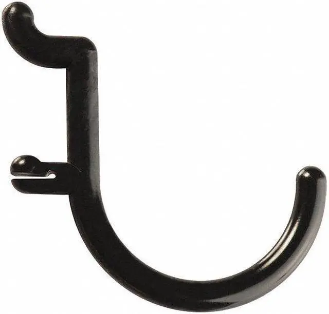 Main image of FUNCTIONAIRE FH2-4 Locking Pegboard Hooks,Black,Plastic,PK8