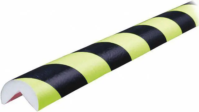 Alt view image 3 of 3 - KNUFFI BY IRONGUARD SAFETY 60-6702-4 Corner Guard,Rounded,Fluorescent Bk/Yl