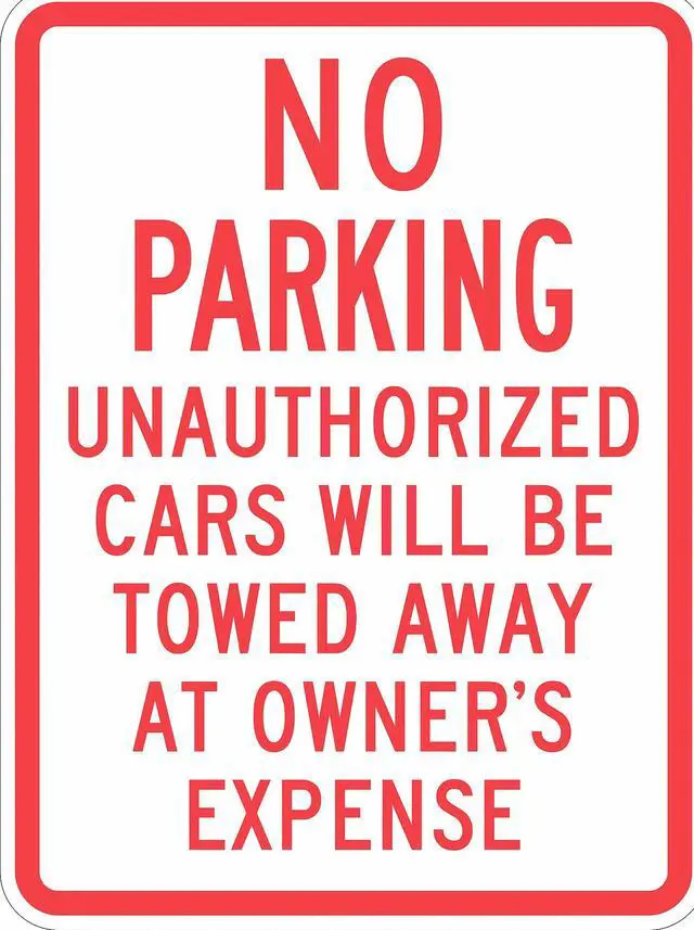 Alt view image 2 of 2 - LYLE T1-1047-HI_18x24 Tow Zone No Parking Sign, 18" W, 24" H, English,
