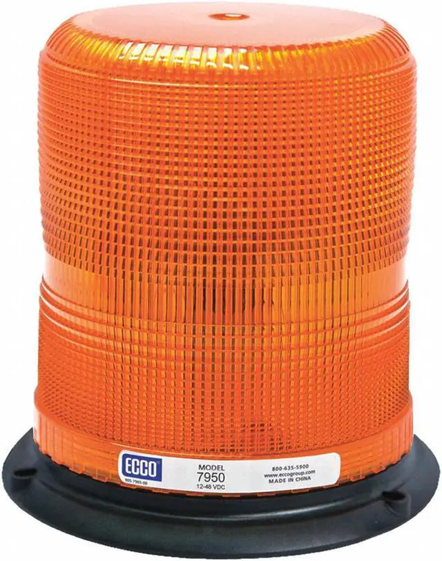 Alt view image 2 of 2 - ECCO ECC7950A LED BEACON: PULSE II, 12-48VDC, PULSE8 FLASH, 7IN, AMBER