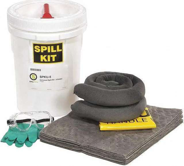 Main image of SPILLTECH SPKU-5 Spill Kit, 5 gal Volume Absorbed per Kit, 5 gal Capacity,