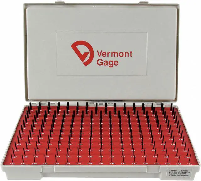 Alt view image 2 of 2 - VERMONT GAGE 902400200 Pin Gage Set,Minus,1.31-4.99mm,Black