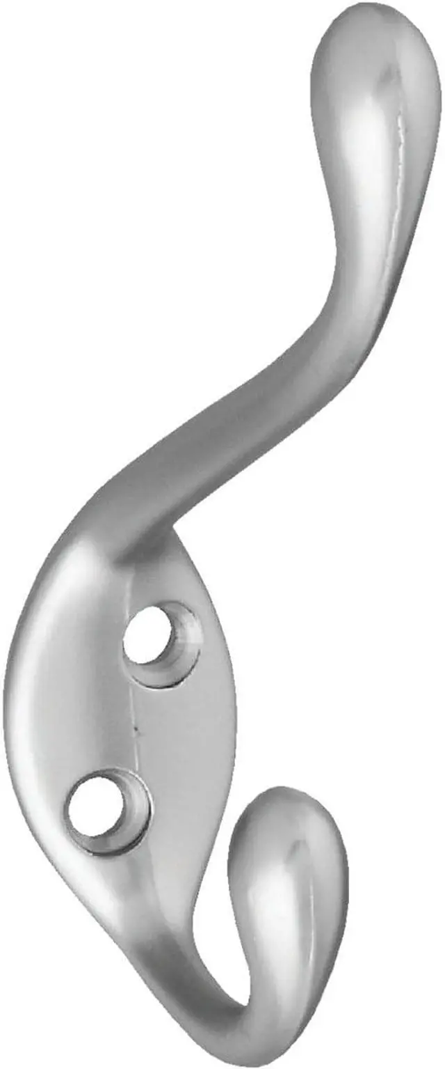 Alt view image 3 of 4 - V167 Satin Chrome Heavy Duty Garment Hooks National Coat Hook N273-508