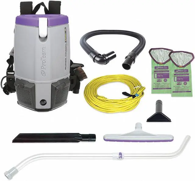 Alt view image 9 of 12 - PROTEAM 107310 Backpack Vacuum Cleaner, 6 qt., 11.6 lb.