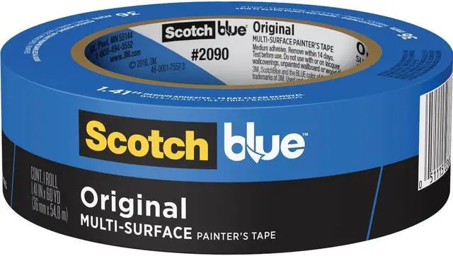 Alt view image 6 of 20 - 3M 2090 ScotchBlue Original Painter's Tape: 1-1/2 in x 60 yds. (Blue)