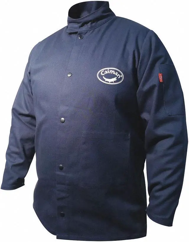 Alt view image 2 of 2 - CAIMAN 3000-0 Welding Jacket,5XL,Navy,64" to 66" Chest