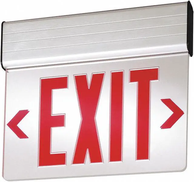Alt view image 3 of 3 - LITHONIA LIGHTING EDG 1 R EL SD Exit Sign, 13 in W, 11 1/8 in H