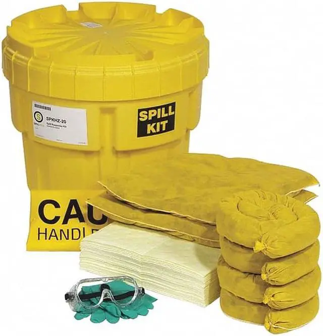 Alt view image 2 of 3 - SPILLTECH SPKHZ-20 Spill Kit, 15 gal Volume Absorbed per Kit, 20 gal Capacity,