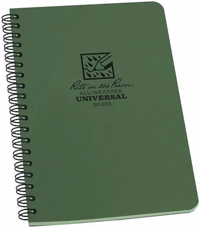 Alt view image 3 of 6 - Rite in the Rain RIR-973 Green RiteRain 4.875x7 GR Notebook