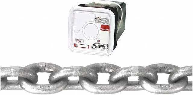 Main image of CAMPBELL CHAIN & FITTINGS T0184536 5/16" Grade 43 High Test Chain, Galvanized,