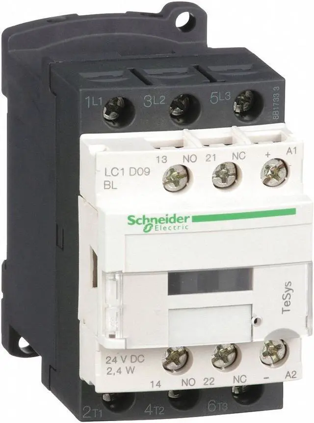 Alt view image 2 of 2 - SCHNEIDER ELECTRIC LC1D09BL 24V IEC Magnetic Contactor 9A