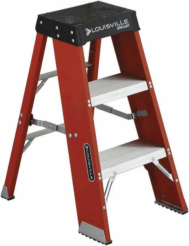 Alt view image 2 of 8 - LOUISVILLE FY8003 3 Steps, Fiberglass Step Stand, 375 lb. Load Capacity,