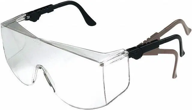 Alt view image 2 of 2 - CONDOR 1VW17 Safety Glasses, OTG-Wraparound Clear Polycarbonate Lens,