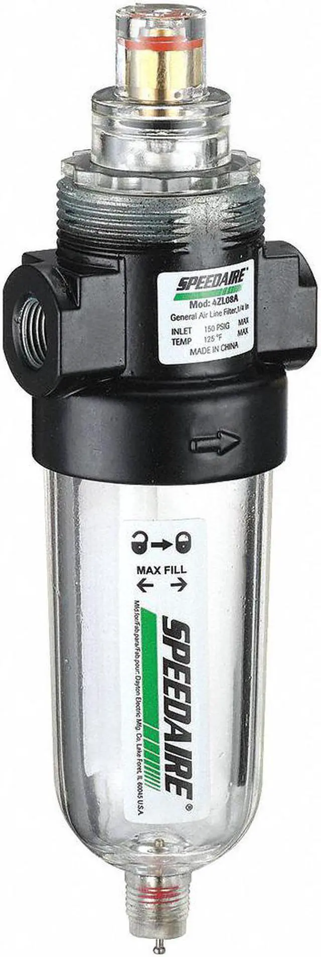 Alt view image 2 of 2 - SPEEDAIRE 4ZL57 Air Line Lubricator,1/4In,14 cfm,150 psi